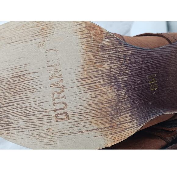 Durango 14 Inch Brown Belted Western Boots Cowboy Cowgirl Sz 6 - Picture 2 of 11